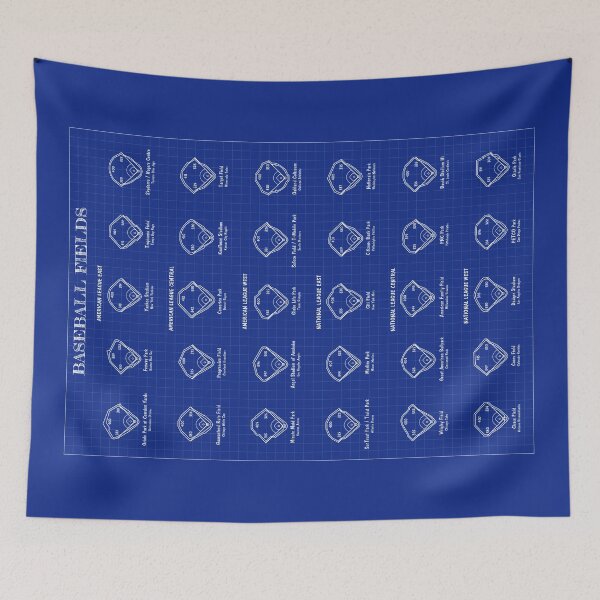 Item preview, Baseball Fields (Vertical Blueprint) designed and sold by BGALAXY.