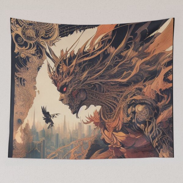 Item preview, Fantasy monster art, Scary monster painting designed and sold by Anna-Mei.