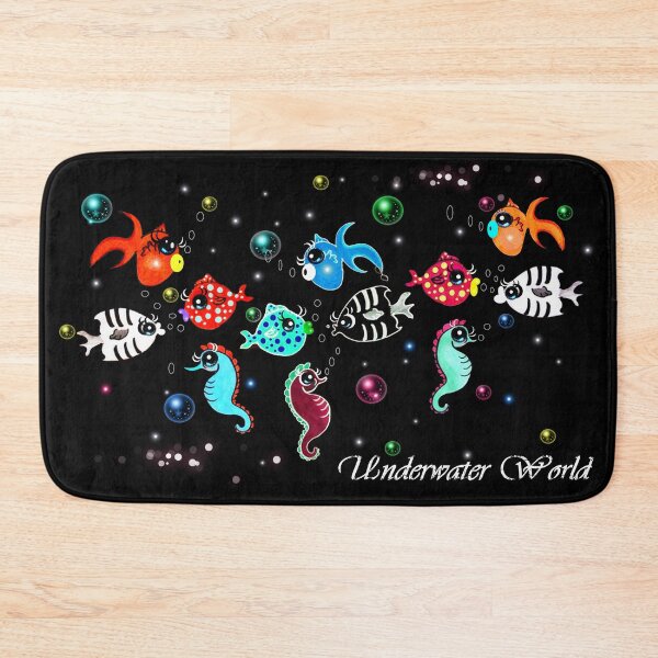 Item preview, Underwater world - Happy fishes and seahorses  designed and sold by Shirley cute art .