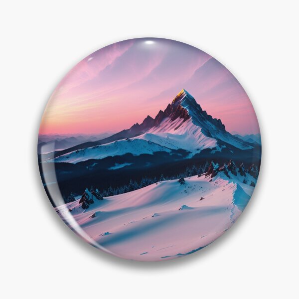 Item preview, A Snow-Capped Mountain Peak, Its Jagged Edges Illuminated by the Rising Sun Ai Generated Art designed and sold by AiGens.