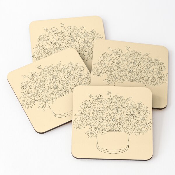Item preview, Delicate Blooms - Nature-Inspired Floral Outline Product designed and sold by Graciaisgrace.