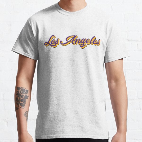 ULTRA GAME Los Angeles Lakers Vintage Collegiate Text Tee