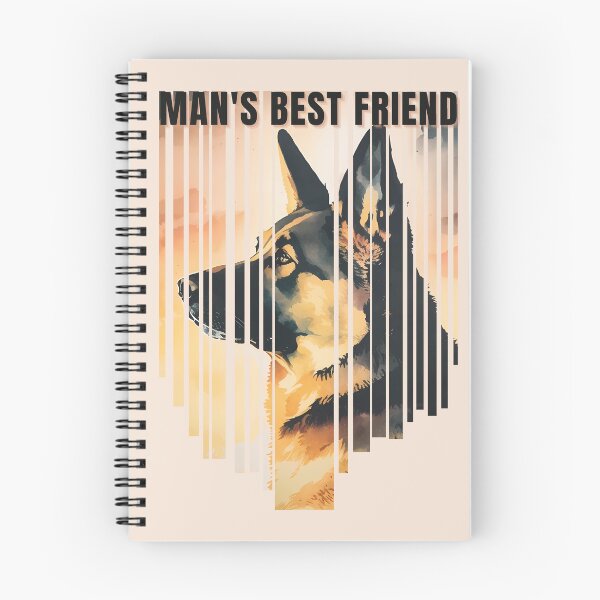 Item preview, Man's Best Friend German Shepherd Watercolor Descending Stripes designed and sold by Print-A-Joke.