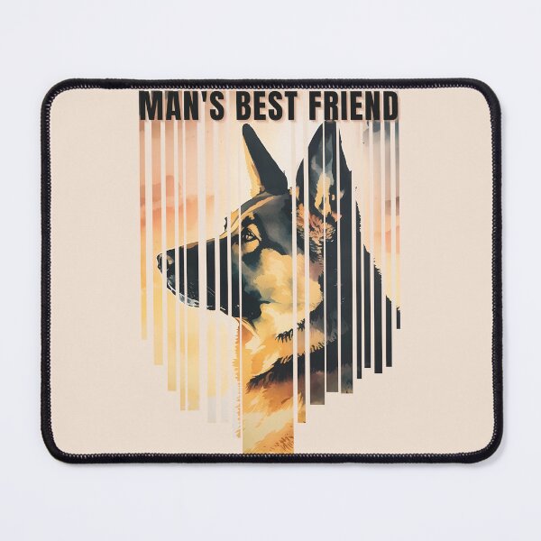 Item preview, Man's Best Friend German Shepherd Watercolor Descending Stripes designed and sold by Print-A-Joke.