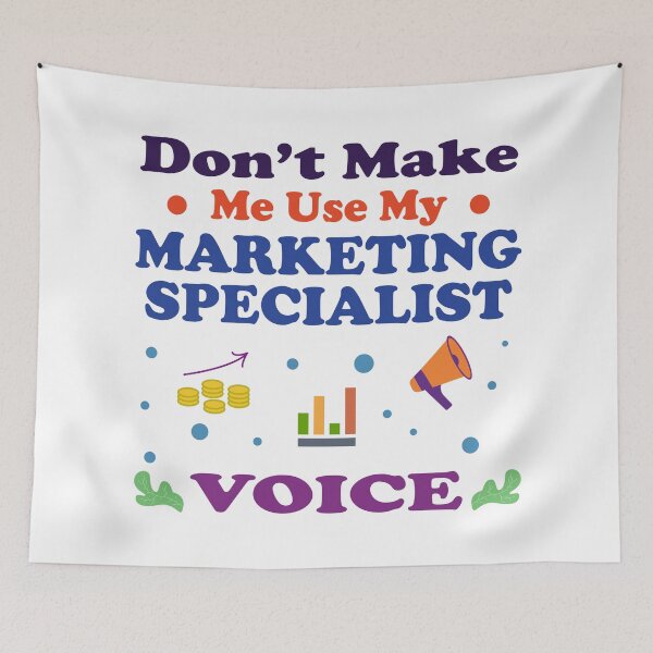 Item preview, Dont make me use my marketing specialist voice, dark text, funny ninja marketing specialist job ,marketing specialist humor, marketing specialist joke,meme, designed and sold by SGS-.