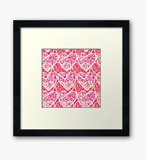 Vector with beautiful decorative heart Framed Print