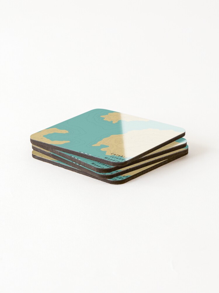 Thumbnail 4 of 5, Coasters (Set of 4), ISLANDS MAPPING designed and sold by Mathisj2.