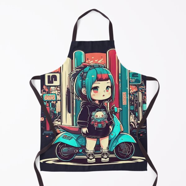 Item preview, Cute Scooter Girl Cyber City designed and sold by ultra-cool.