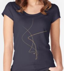 Kintsugi 2 #art #decor #buyart #japanese #gold #white #kirovair #design Women's Fitted Scoop T-Shirt