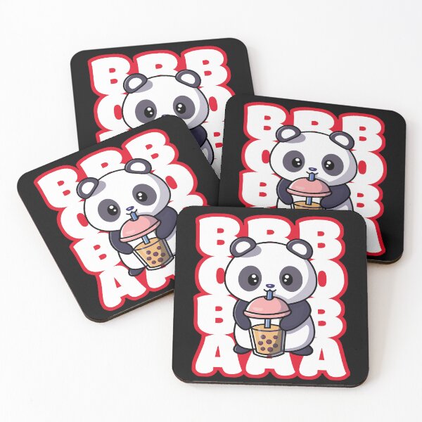 Item preview, Cute Boba Bubble Tea Retro Anime Kawaii Panda Art   designed and sold by Bad Kitty Designz.
