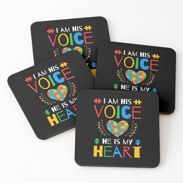 Item preview, I am his Voice He is my Heart - Autism Awareness designed and sold by Jalib.