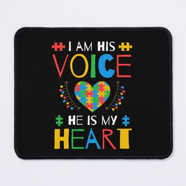 Item preview, I am his Voice He is my Heart - Autism Awareness designed and sold by Jalib.