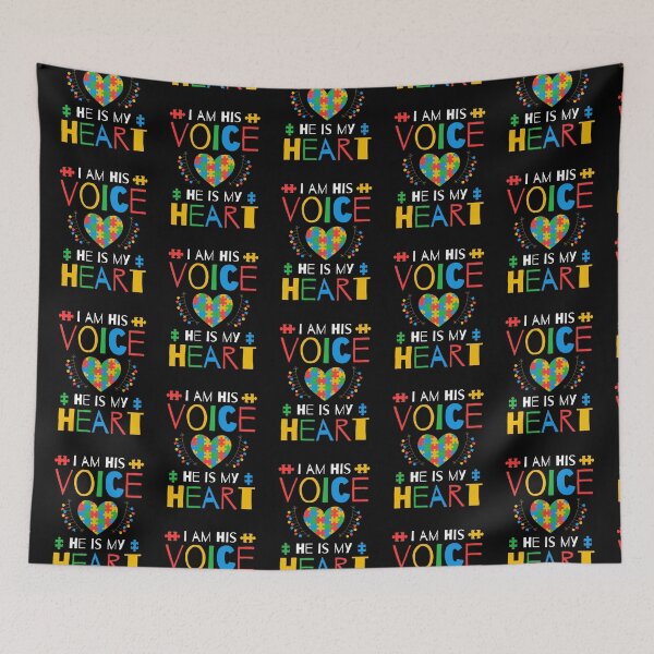 Item preview, I am his Voice He is my Heart - Autism Awareness designed and sold by Jalib.