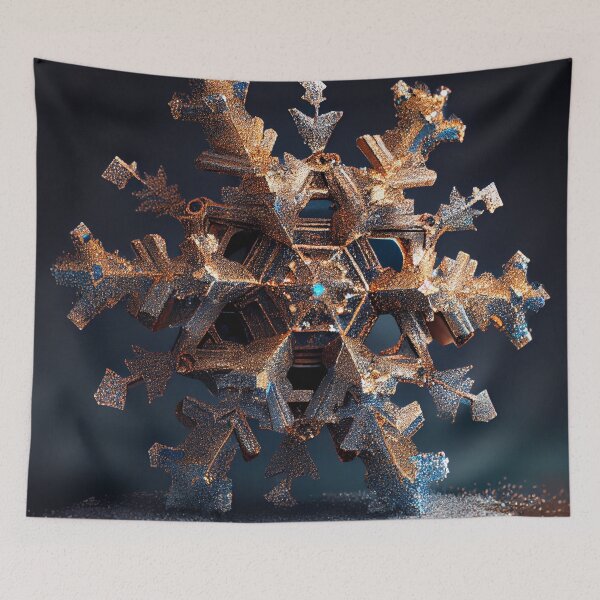 Aperçu de l'œuvre Glittering Grit A Snowflakes Synonym Digital Painting créée et vendue par CodeAndColors.
