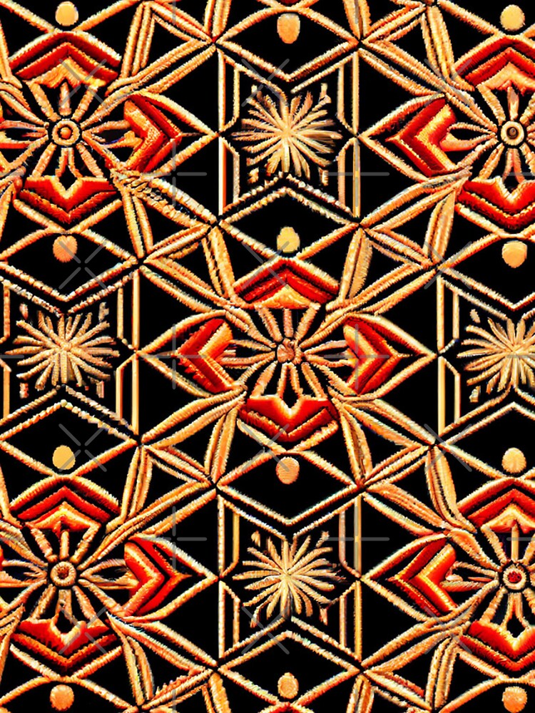 Aperçu 4 sur 4. Coque iPhone avec l'œuvre Angular Asian Pattern Digital Painting créée et vendue par CodeAndColors.
