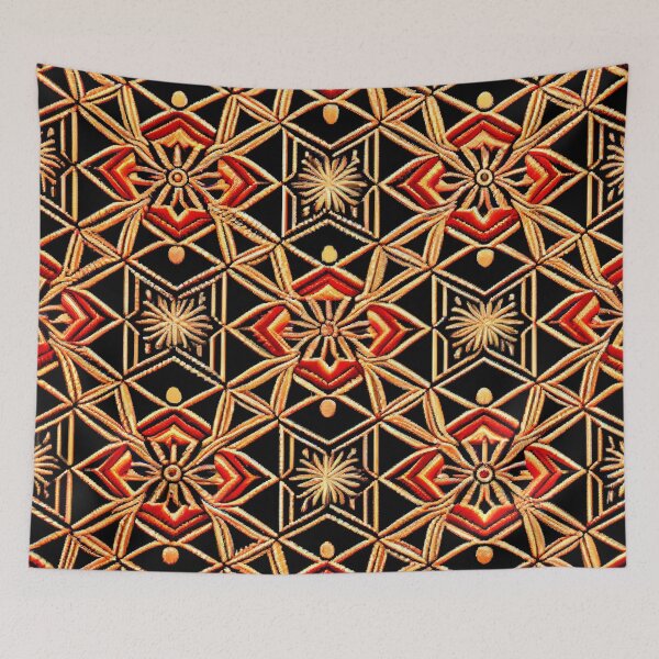 Item preview, Angular Asian Pattern Digital Painting designed and sold by CodeAndColors.