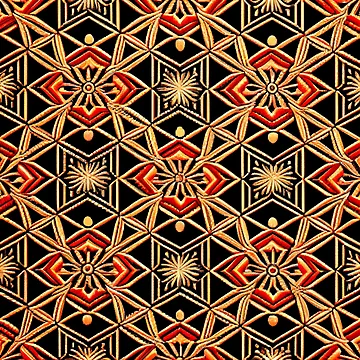 Vorschaubild zum Design Angular Asian Pattern Digital Painting von CodeAndColors