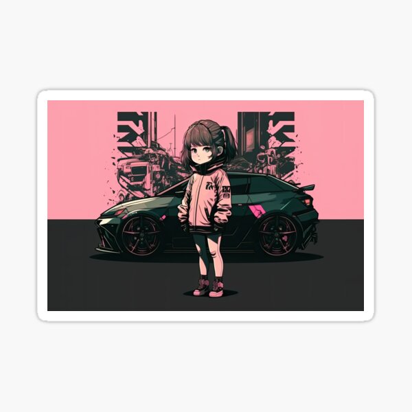 Sci Fi Anime Cyberpunk Anime Racing Queen Pink Car Art Board Print for  Sale by ultra-cool