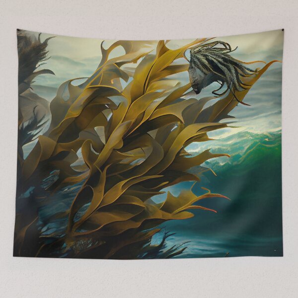 Item preview, Feathered Wind over Kelp Digital Painting designed and sold by CodeAndColors.