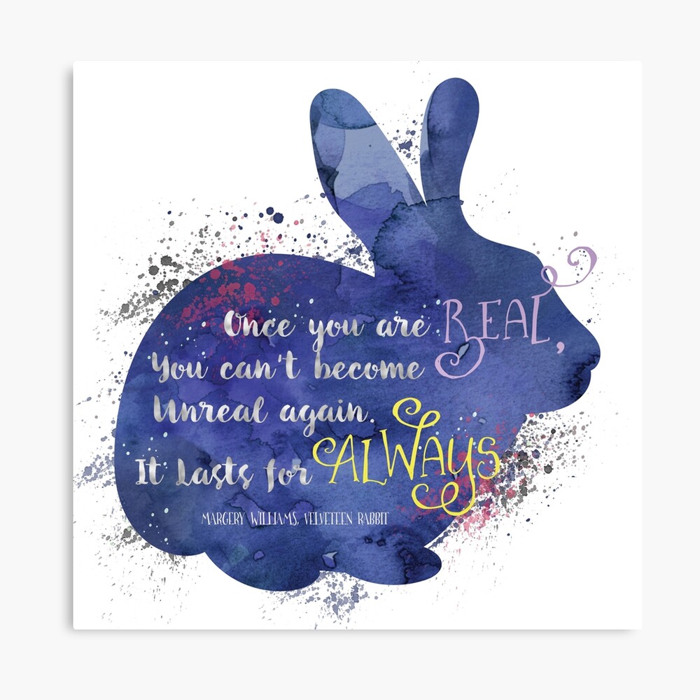 velveteen rabbit quote canvas print by brilliantblue redbubble