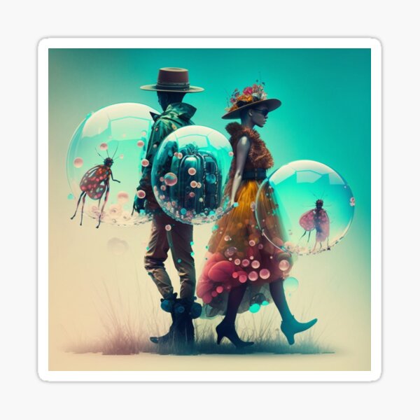 Lovely Bubble Bugs by iServalan Homotech 23 Illustration Art by Tale Teller Club Orchestrations Sticker