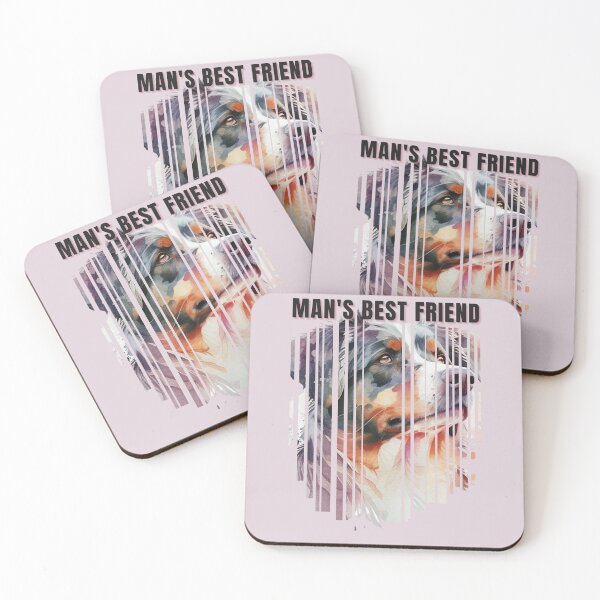Item preview, Man's Best Friend Australian Shepherd Watercolor Descending Stripes designed and sold by Print-A-Joke.