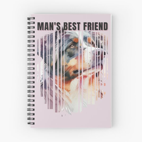 Item preview, Man's Best Friend Australian Shepherd Watercolor Descending Stripes designed and sold by Print-A-Joke.