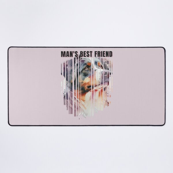 Item preview, Man's Best Friend Australian Shepherd Watercolor Descending Stripes designed and sold by Print-A-Joke.