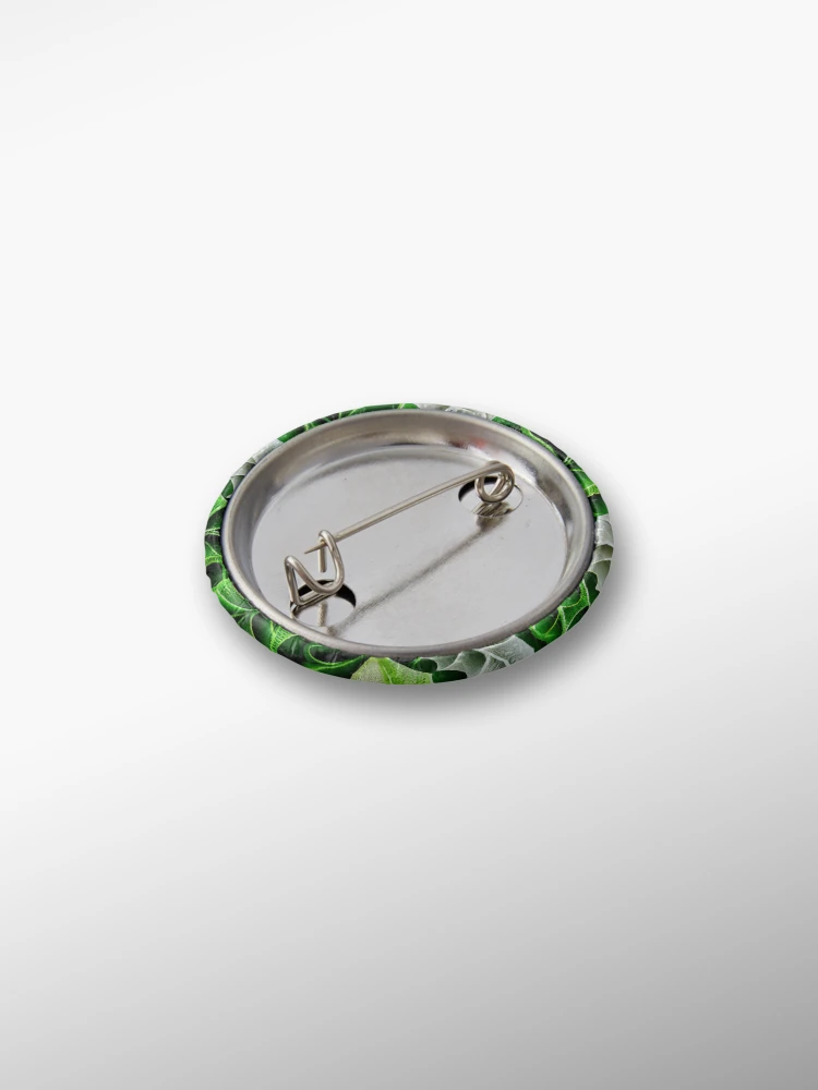 Thumbnail 2 von 3, Button, Green White Natural Pattern Digital Painting designt und verkauft von CodeAndColors.