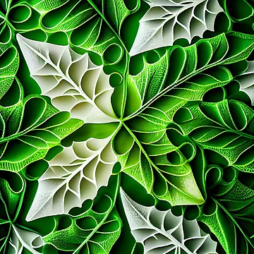 Vorschaubild zum Design Green White Natural Pattern Digital Painting von CodeAndColors
