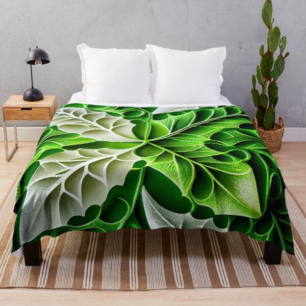 Item preview, Green White Natural Pattern Digital Painting designed and sold by CodeAndColors.