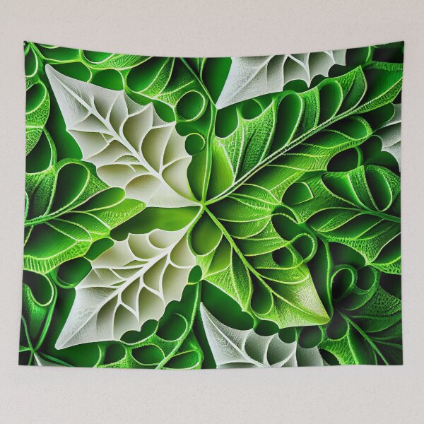Item preview, Green White Natural Pattern Digital Painting designed and sold by CodeAndColors.