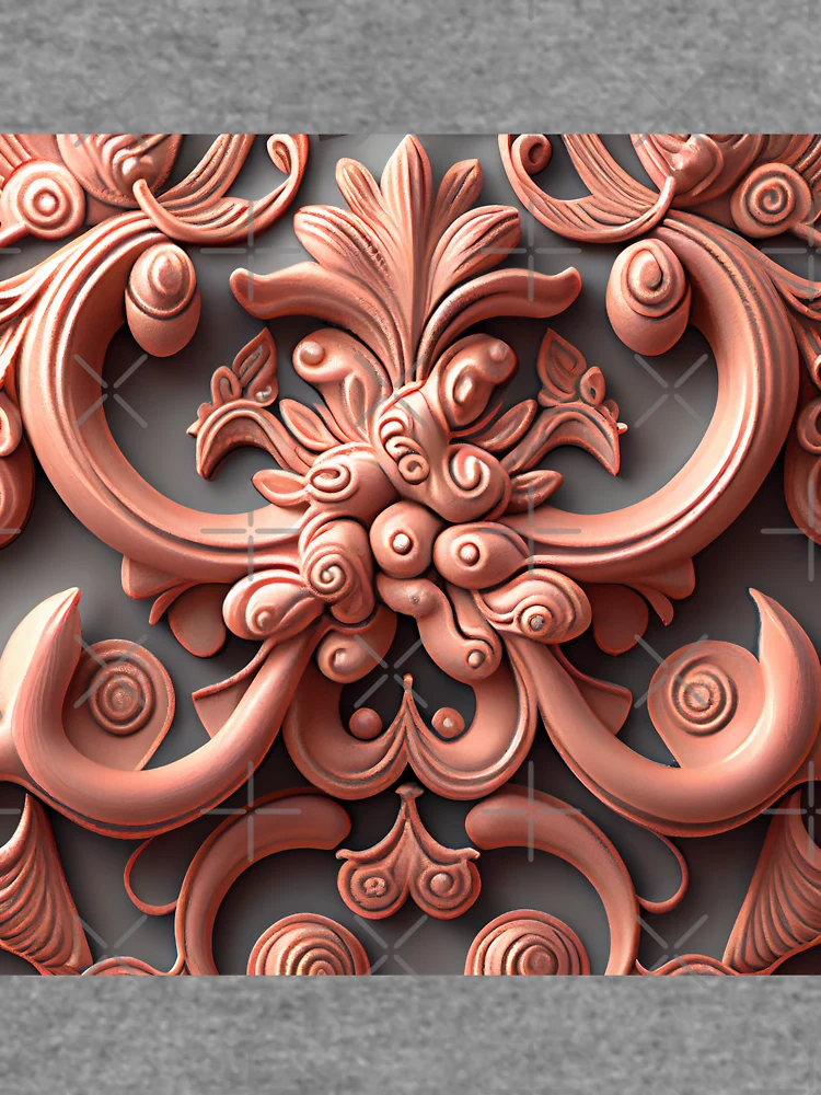 Thumbnail 6 von 6, Leichter Pullover, Clay Delicate Baroque Industrial Pattern Digital Painting designt und verkauft von CodeAndColors.