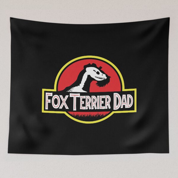 Item preview, (For Dark Background) Jurassic Wire Fox Terrier Dad designed and sold by More Cute Dogs.