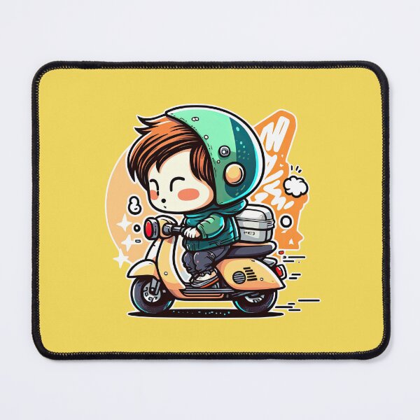 Item preview, Funny Food Delivery Guy On Scooter designed and sold by ultra-cute.