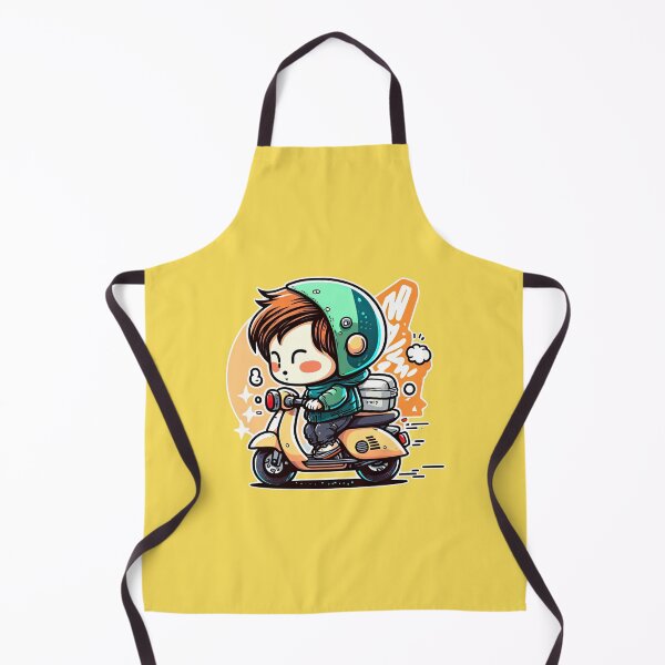 Item preview, Funny Food Delivery Guy On Scooter designed and sold by ultra-cute.