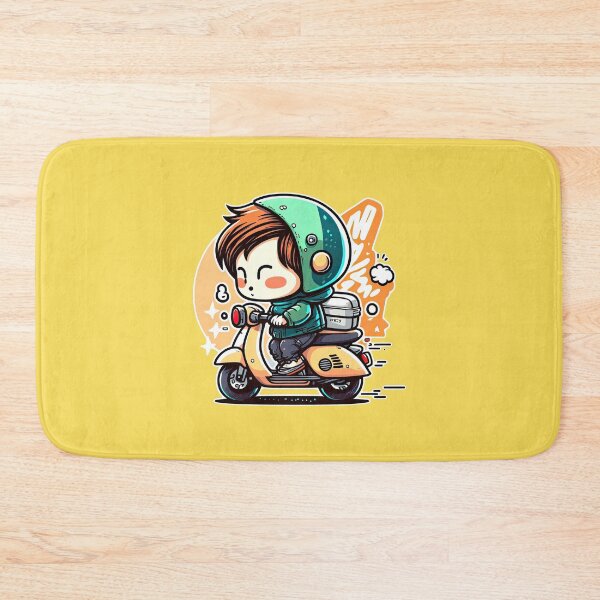 Item preview, Funny Food Delivery Guy On Scooter designed and sold by ultra-cute.