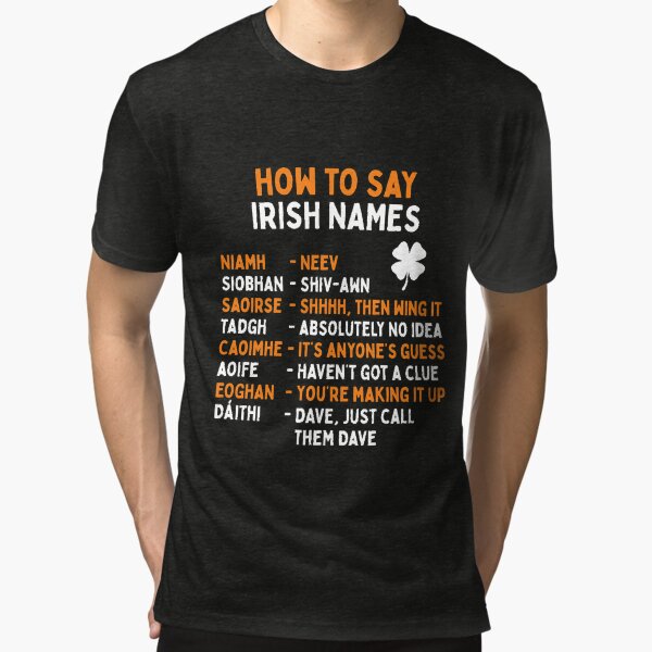 how-to-say-irish-names-tri-blend-t-shirt-for-sale-by-carlosgraham