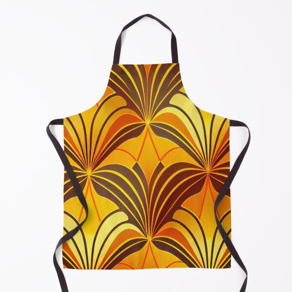 Aperçu de l'œuvre Brilliant Orange Yellow Designer Art Deco Pattern Digital Painting créée et vendue par CodeAndColors.