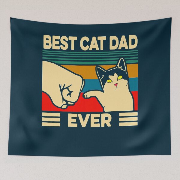 Item preview, Best Cat Dad Ever Vintage Men Bump Fit Fathers  designed and sold by Leon-Alexander.