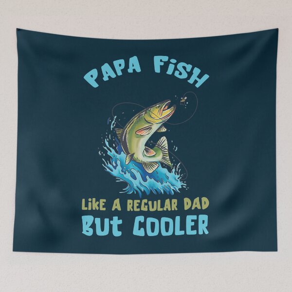 Item preview, Fathers Day Catching Salmon Fish Papa Fishing   designed and sold by Leon-Alexander.