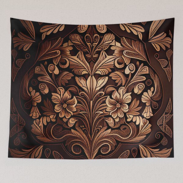 Item preview, Aggressive Enchanted Brown Bohemian Pattern Digital Painting designed and sold by CodeAndColors.