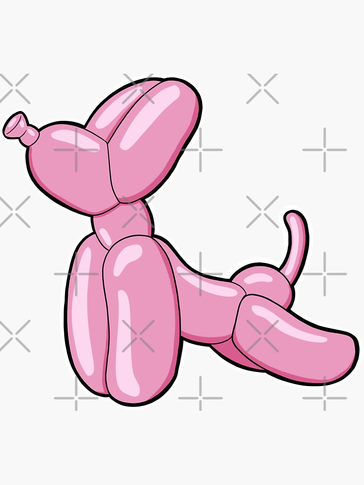 balloon dog pink Sticker | Sticker