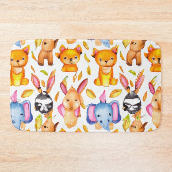 Item preview, Cute animal pattern - watercolor designed and sold by The Iconic Minimalist.