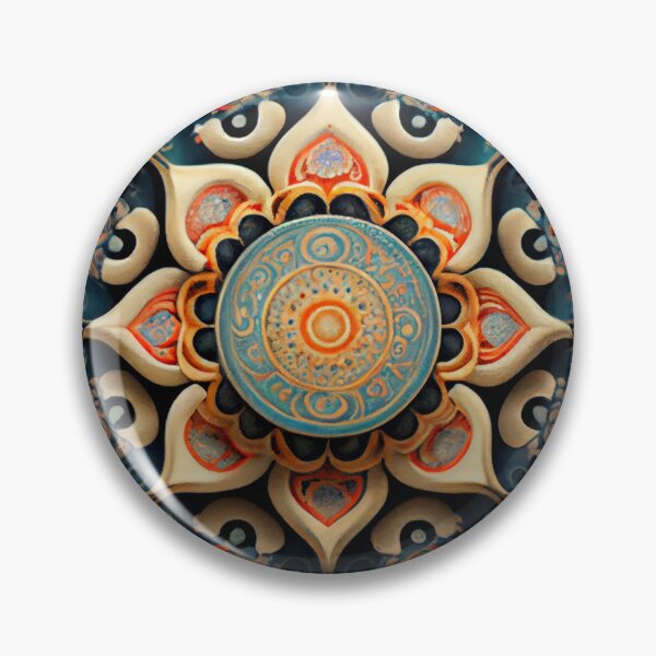 Artikelvorschau, Ceramic Artistic Circular Asian Pattern Digital Painting entworfen und verkauft von CodeAndColors.