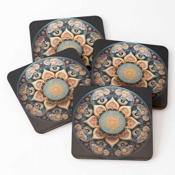 Item preview, Ceramic Artistic Circular Asian Pattern Digital Painting designed and sold by CodeAndColors.