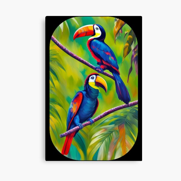 ARTCANVAS good Toucan Bird Green Branch Forest Canvas Art Print