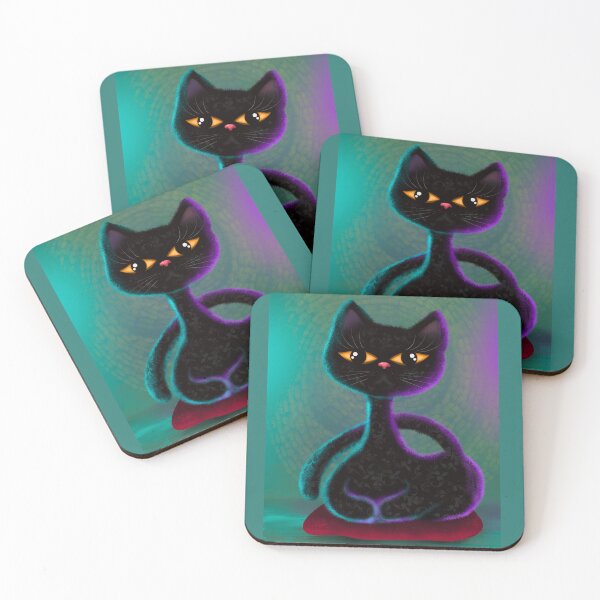 Item preview, Black cat designed and sold by mazitovaart8.