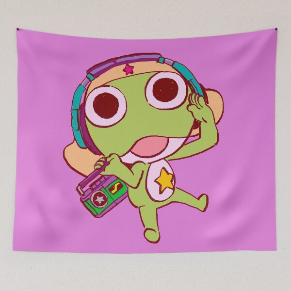 Item preview, I draw pastel keroro jamming with a boombox and headphone / Sergeant Keroro designed and sold by RansRoom.