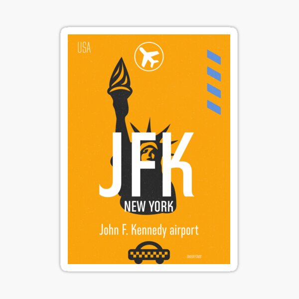 JFK yellow taxi Sticker